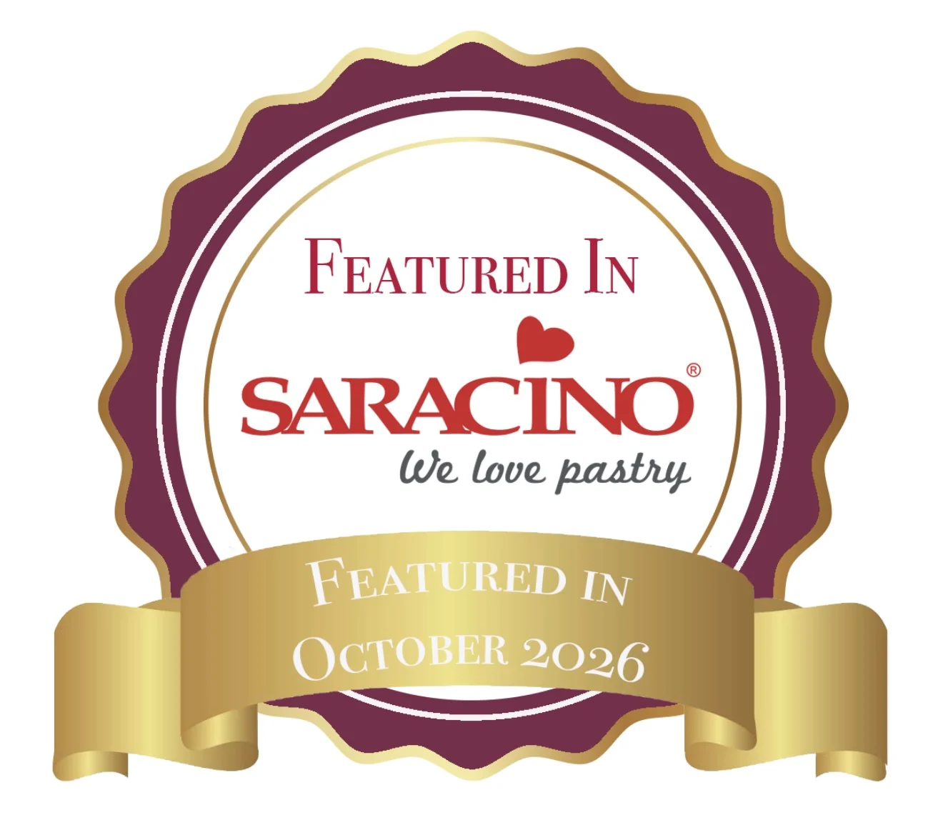 Official Featured in Saracino October 2026 badge